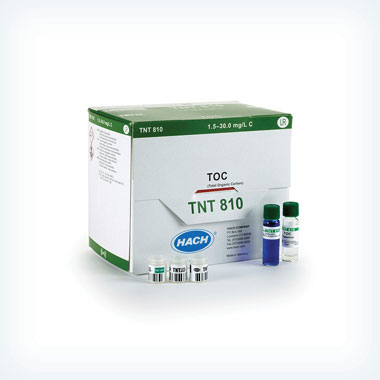 Test TOC cu fiolă TNTplus de la Hach, LR (1,5-30,0 mg/L C), 25 teste