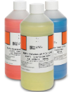 Kit de soluţii tampon, cod de culoare, pH 4,01, pH 7,00 şi pH 10,01, 500 mL