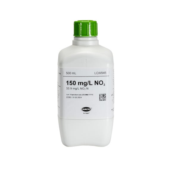 Soluţie de nitrat standard, 150 mg/L NO₃ (33,9 mg/L NO₃-N), 500 mL