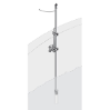 Pole mounting hardware ORP, 10cm bracket, PVC pole 2m