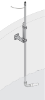 Pole mounting hardware Organic, 24cm bracket, SS pole 2m